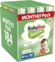 Babylino Sensitive Cotton Soft No. 4 για 10-15kg 184τμχ Babylino Sensitive Cotton Soft No. 4 για 10-15kg 184τμχ