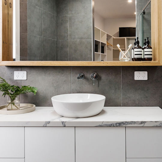 ECD Germany Countertop Sink Ceramic 40x40x13.5cm White
