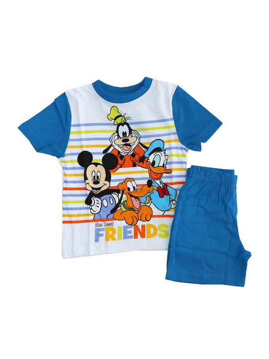 Disney Kids' Pajamas Summer Blue Mickey Mouse