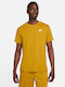 Nike Sportswear Club Men's Athletic T-shirt Short Sleeve Yellow