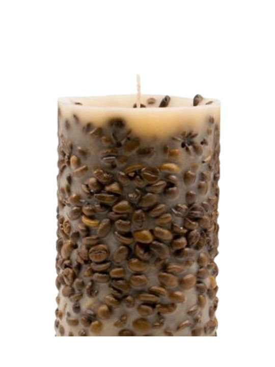 Κerino Αρωματικό Κερί Botanical Candle – Κόκκοι καφέ 8cm – 10cm Ανθός Λεμονιάς 200γρ