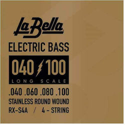 La Bella RX-S4A Set of Bass Strings Stainless Steel 40 - 100