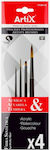 Artix Round Paint Brush Set No12 4pcs