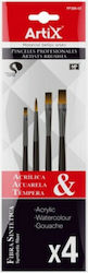Artix Set Pensule de pictură Nr.4 4bucți Artix Set Pensule de pictură Nr.4 4bucți