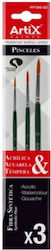 Artix Round Paint Brush Set No3 3pcs