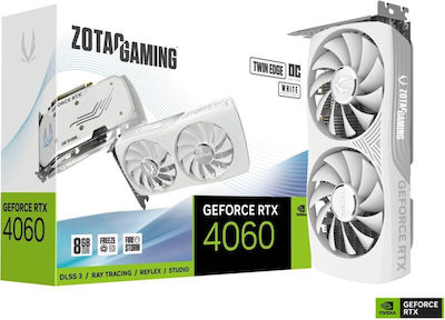 Zotac GeForce RTX 4060 8GB GDDR6 Twin Edge OC White Edition Κάρτα Γραφικών