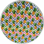 Round Beach Towel with Fringes Multicolour with Diameter 150cm