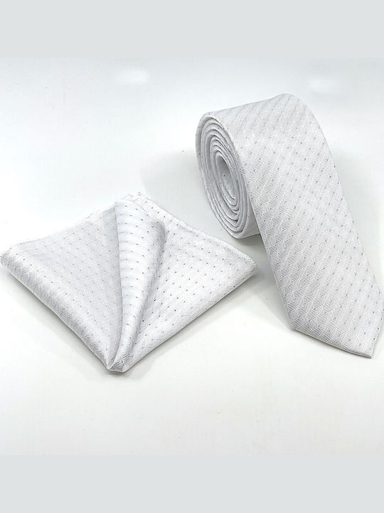 Legend Accessories Men's Tie Set Printed White