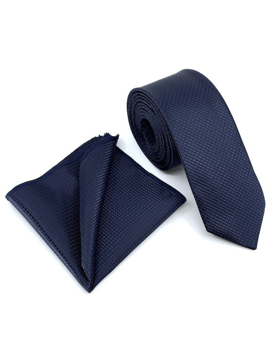 Legend Accessories Synthetic Men's Tie Set Monochrome Navy Blue