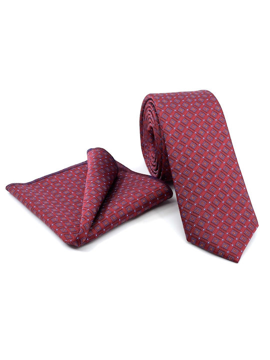 Legend Accessories Herren Krawatten Set Gedruckt in Rot Farbe