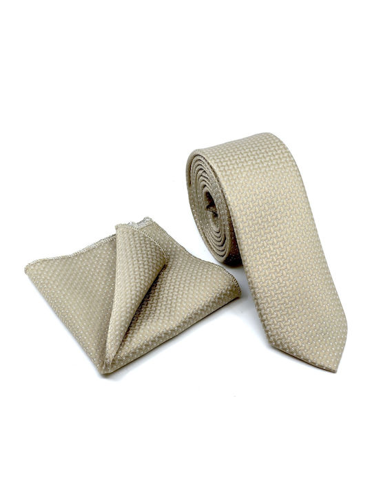 Legend Accessories Men's Tie Set Printed Beige
