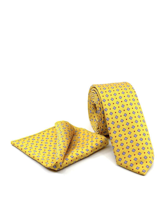 Legend Accessories Men's Tie Set Printed Yellow