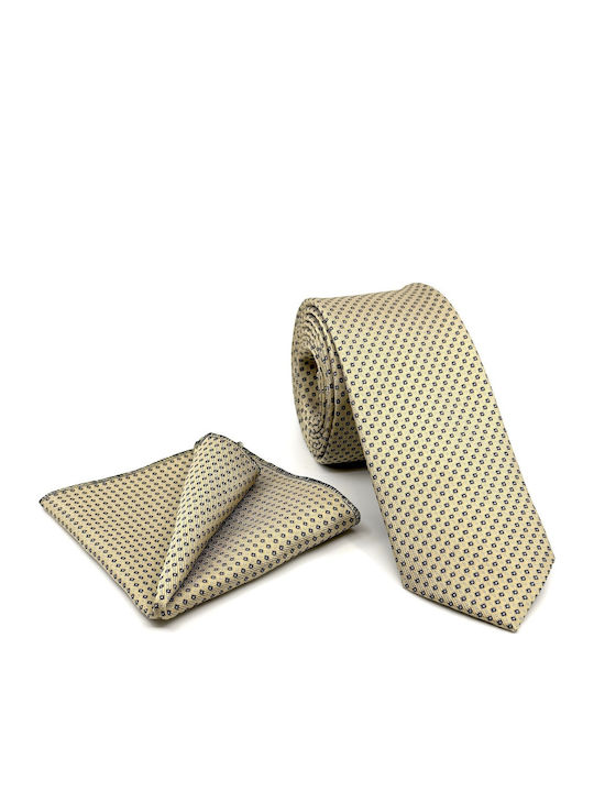 Legend Accessories Men's Tie Set Printed Beige
