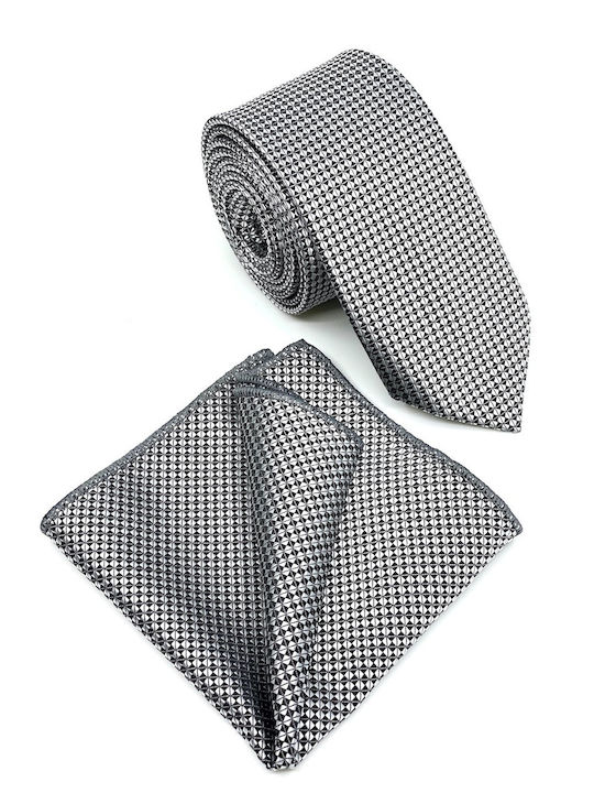Legend Accessories Men's Tie Set Printed Gray