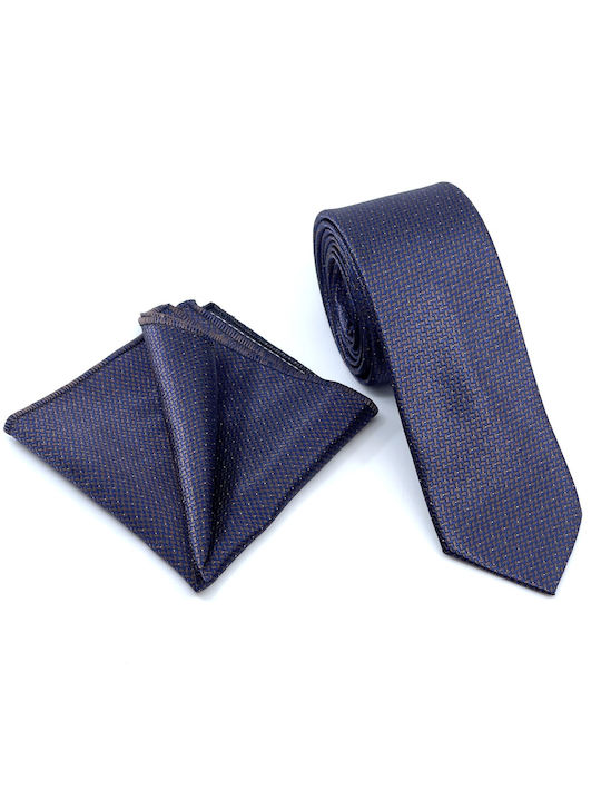 Legend Accessories Herren Krawatten Set Gedruckt in Marineblau Farbe