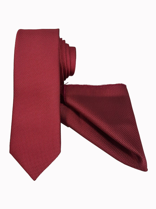 Legend Accessories Synthetic Men's Tie Monochrome Red