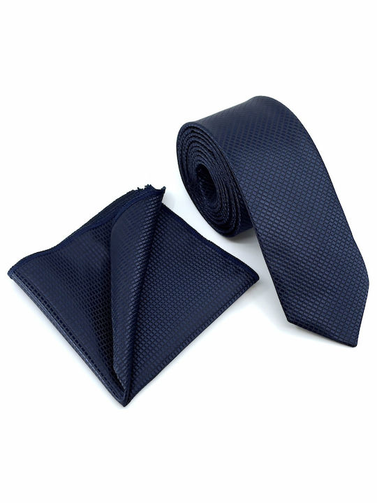 Legend Accessories Ανδρική Γραβάτα με Σχέδια σε Navy Μπλε Χρώμα