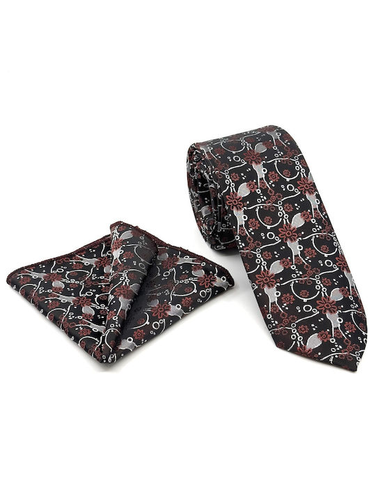Legend Accessories Set de Cravată pentru Bărbați Tipărit în Culorea Negru