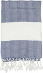 Azade Beach Towel Blue with Fringes 180x100cm.