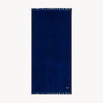 Sea You Soon Belle Ile Beach Towel Pareo Blue with Fringes 190x95cm.