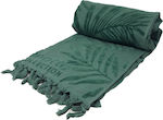 Noidinotte Beach Towel with Fringes Green 170x90cm