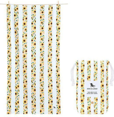 Dock & Bay Quick Dry Beach Towel Yellow 200x90cm