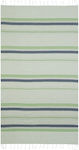 Aquablue Prosop de Plajă Bumbac Verde cu franjuri 180x90cm.