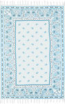 Aquablue Beach Towel Pareo White with Fringes 185x115cm.