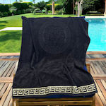 Linea Home Medusa Beach Towel Cotton Black 160x86cm.