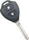 Car Key Shell with Blade with 2 Buttons for Toyota