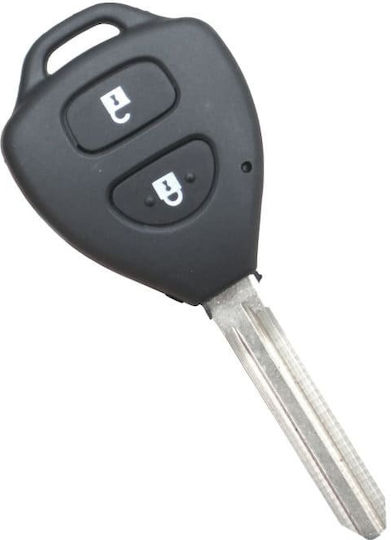 Car Key Shell with Blade with 2 Buttons for Toyota