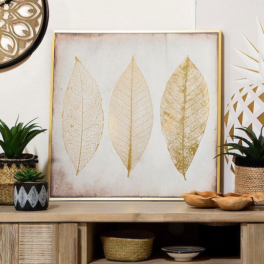 Atmosphera Κάδρο Ξύλινο Gold 58x58 cm