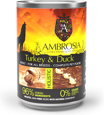 Ambrosia Nassfutter mit Türkei und Ente 1 x 400g