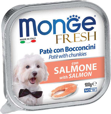 Monge Umedă pentru Câini Câine cu Somon în Conservă 1 x 100gr.