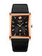 Skmei 9256 Men's Watch 52mm Battery with Leather Strap Black/Rose Gold