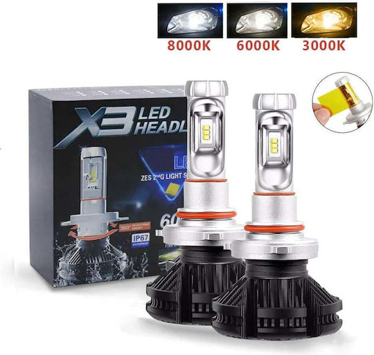 Lumens Lamps Car H11 LED 6000K Cold White 12V 50W 2pcs