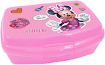 Disney Kids Lunch Plastic Box 0.6lt Pink L16.5xW12.5xH6cm