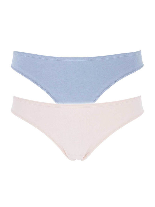 Cotonella Cotton Women's Brazil 2Pack with Lace Pink