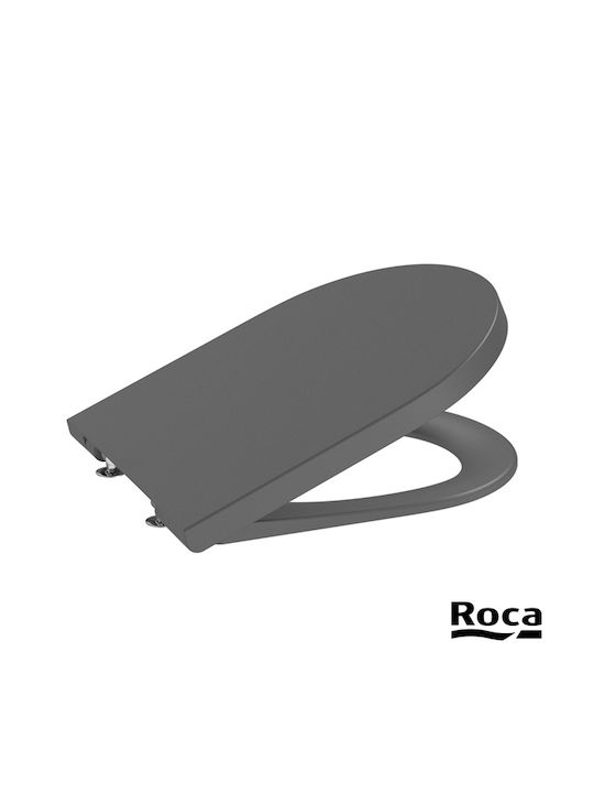 Roca Καπάκι Λεκάνης Soft Close Πλαστικό 44.2x36.8cm Γκρι