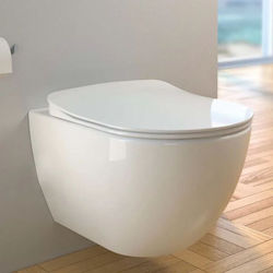 Creavit Plastic Soft Close Toilet Slim Seat White 44.5cm