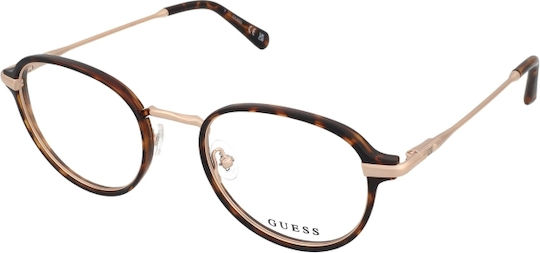 Guess Metallischer Brillengestell mit Rezept Braun GU50079 052