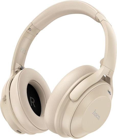 Hoco W37 Ασύρματα / Ενσύρματα Over Ear Ακουστικά με 46 ώρες Λειτουργίας Χρυσά