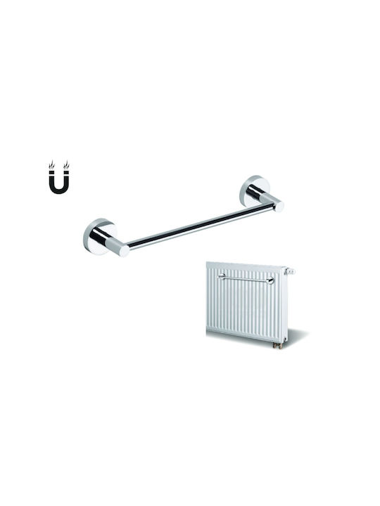 Bemeta Single Wall-Mounted Bathroom Rail ​20.6x20.6cm Silver