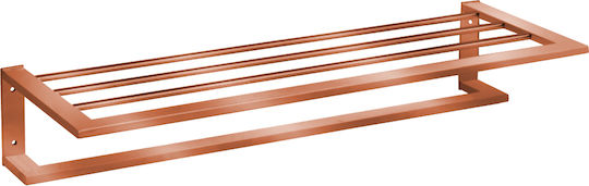 Bronze Art Wall-Mounted Bathroom Shelf Unit with 5 Positions ​60x21cm Copper