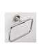 Inda Styl Single Wall-Mounted Bathroom Ring Inox Silver