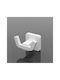Tekno-Tel Double Wall-Mounted Bathroom Hook ​18x5cm White