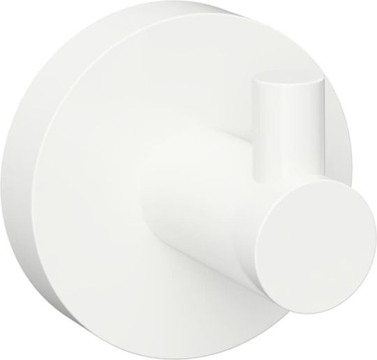 Bemeta Single Wall-Mounted Bathroom Hook ​5.5x5.5cm White 104106024