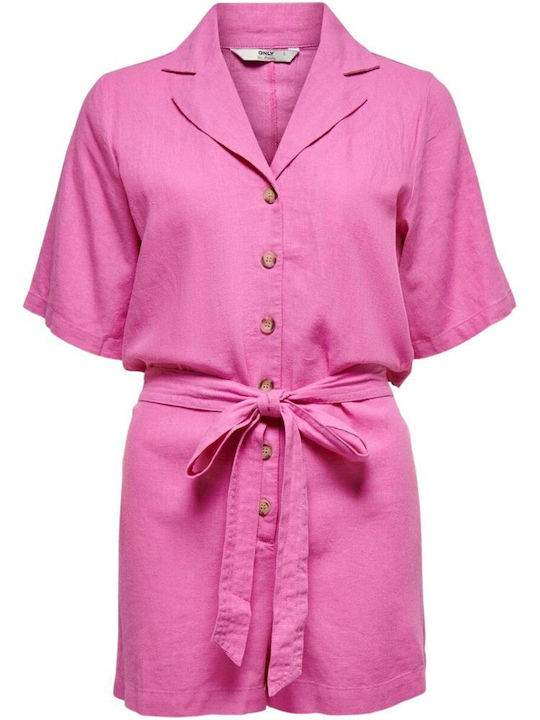 Clare Damen Einteiler Shorts Rosa
