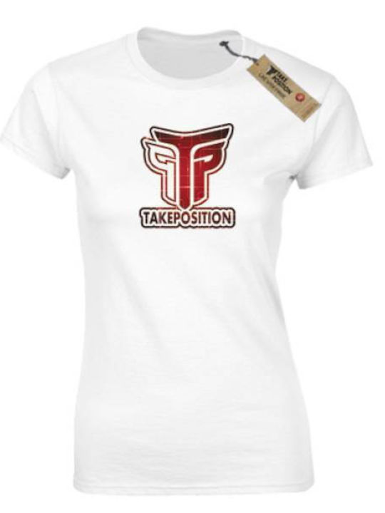 Takeposition Γυναικείο T-shirt Logo σε Λευκό χρώμα