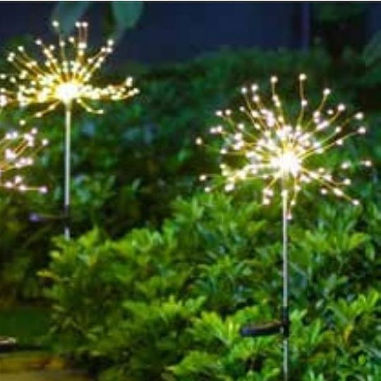 90 Lichter LED 60cm Warmes Weiß Solar Typ Feuerwerk 1Stück